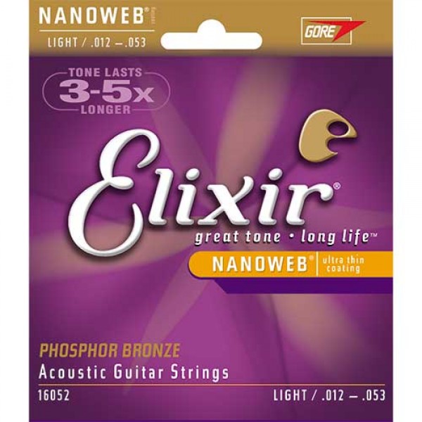 Elixir Nanoweb Light Phosphor Bronze 12-53 16052